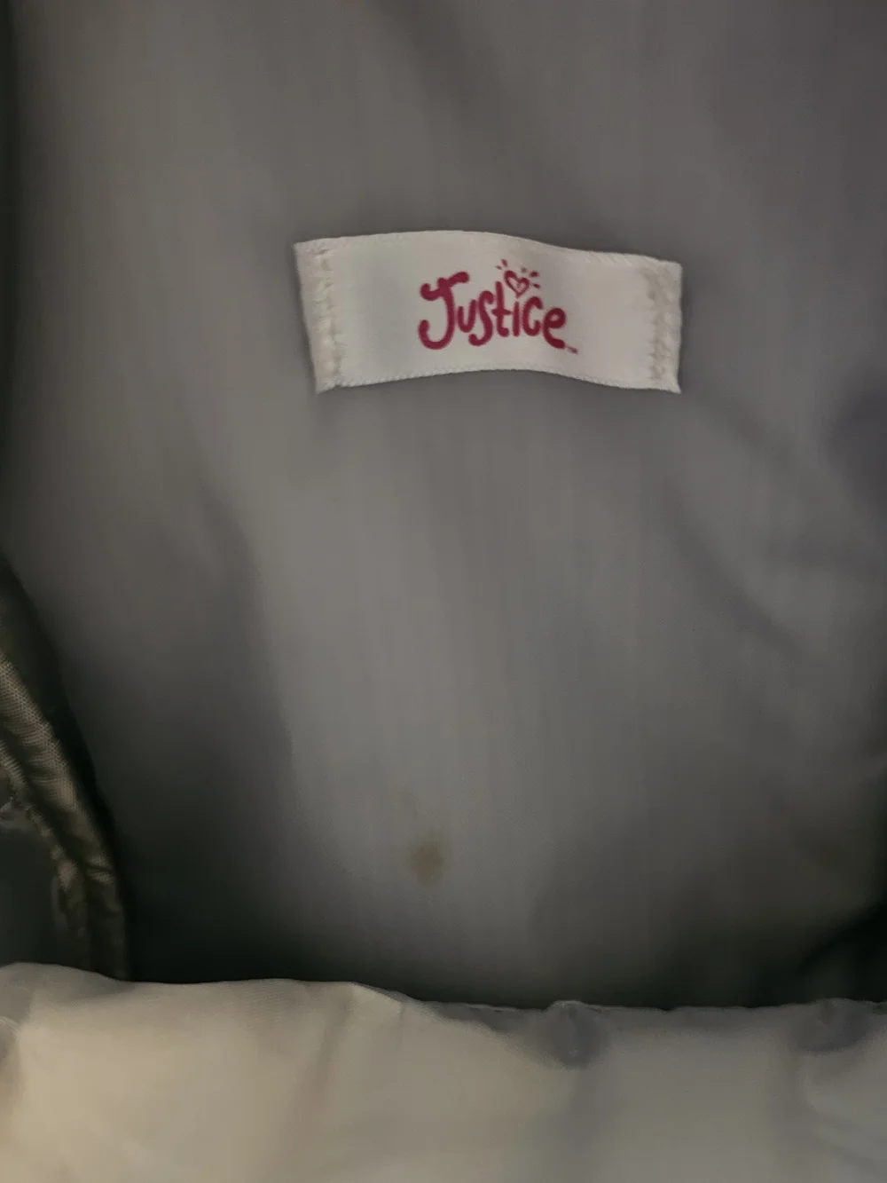 Justice Glitter 'S' Mini Backpack - Silver & Rose Gold